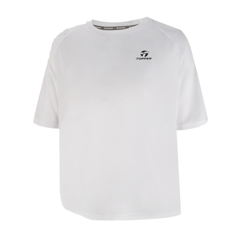 T-SHIRT MC WMN TRNG LOOSE azul stone BLANCO