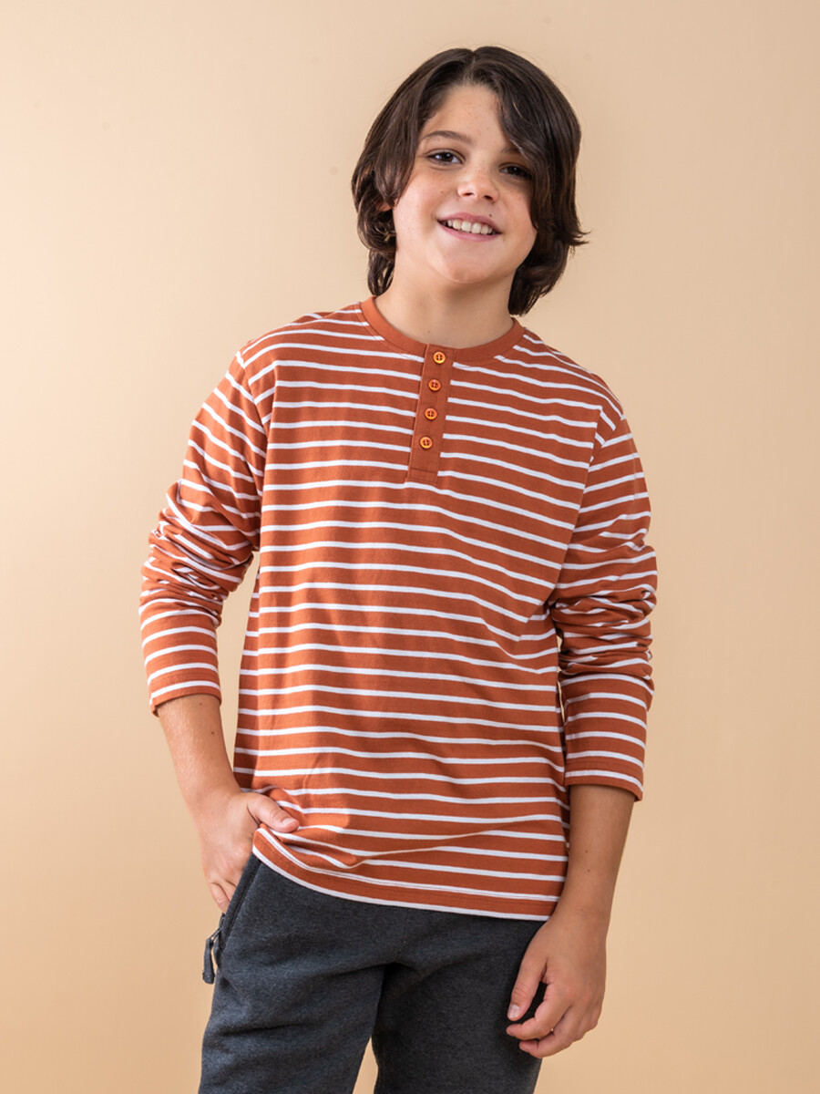 Remera manga larga rayada clearance