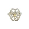 Anillo Flor-Plata y Oro-Sin Piedra-AN5289 sinpiedra
