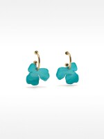 Aros Con Flor azul