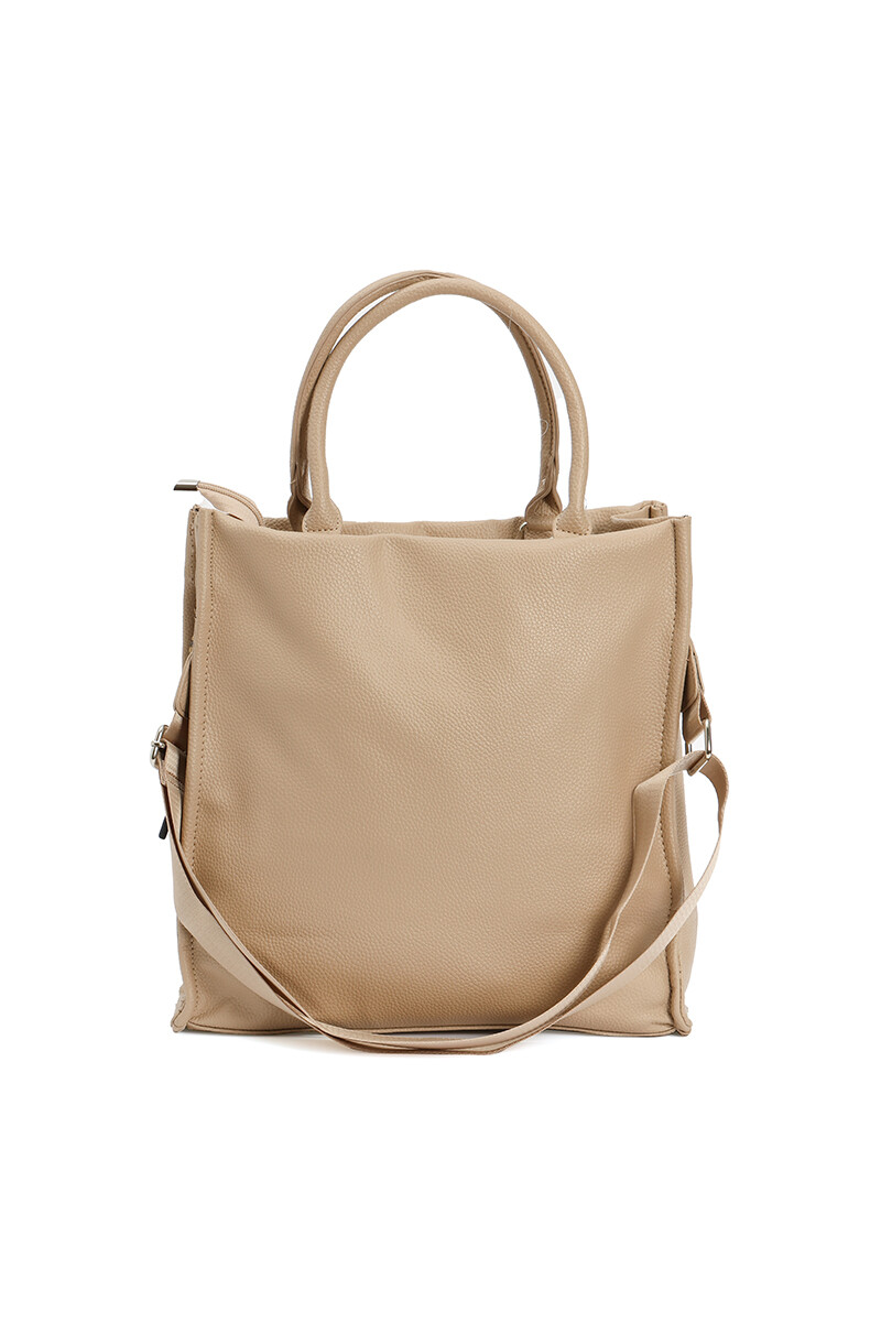 Cartera con bolsillo frontal Beige