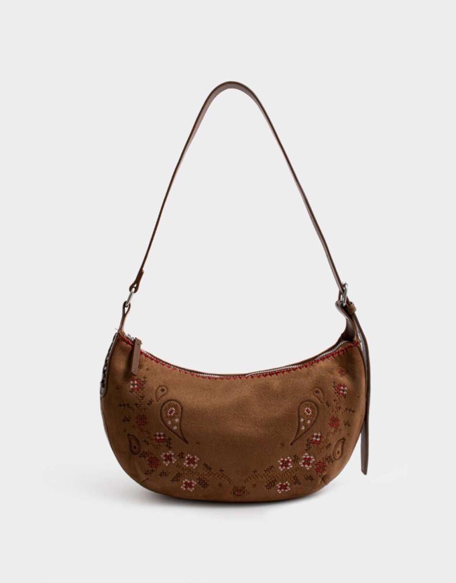 Bandolera Suede - Camel - Marron Camel 