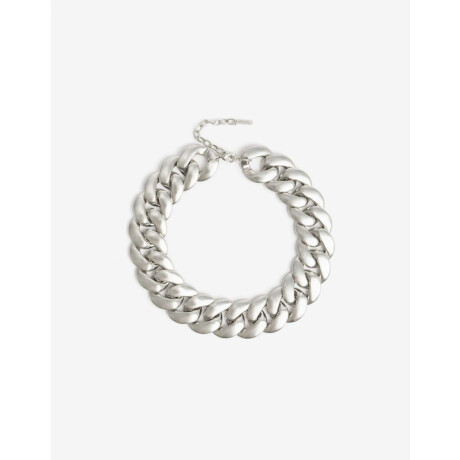 Collar Corto Cadena Bold Plateado Rodio