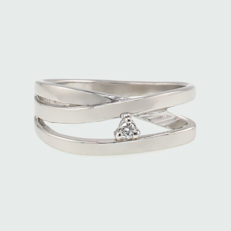 Anillo Moon Plata 925 con Brillante Suspendido Anillo Moon Plata 925 con Brillante Suspendido