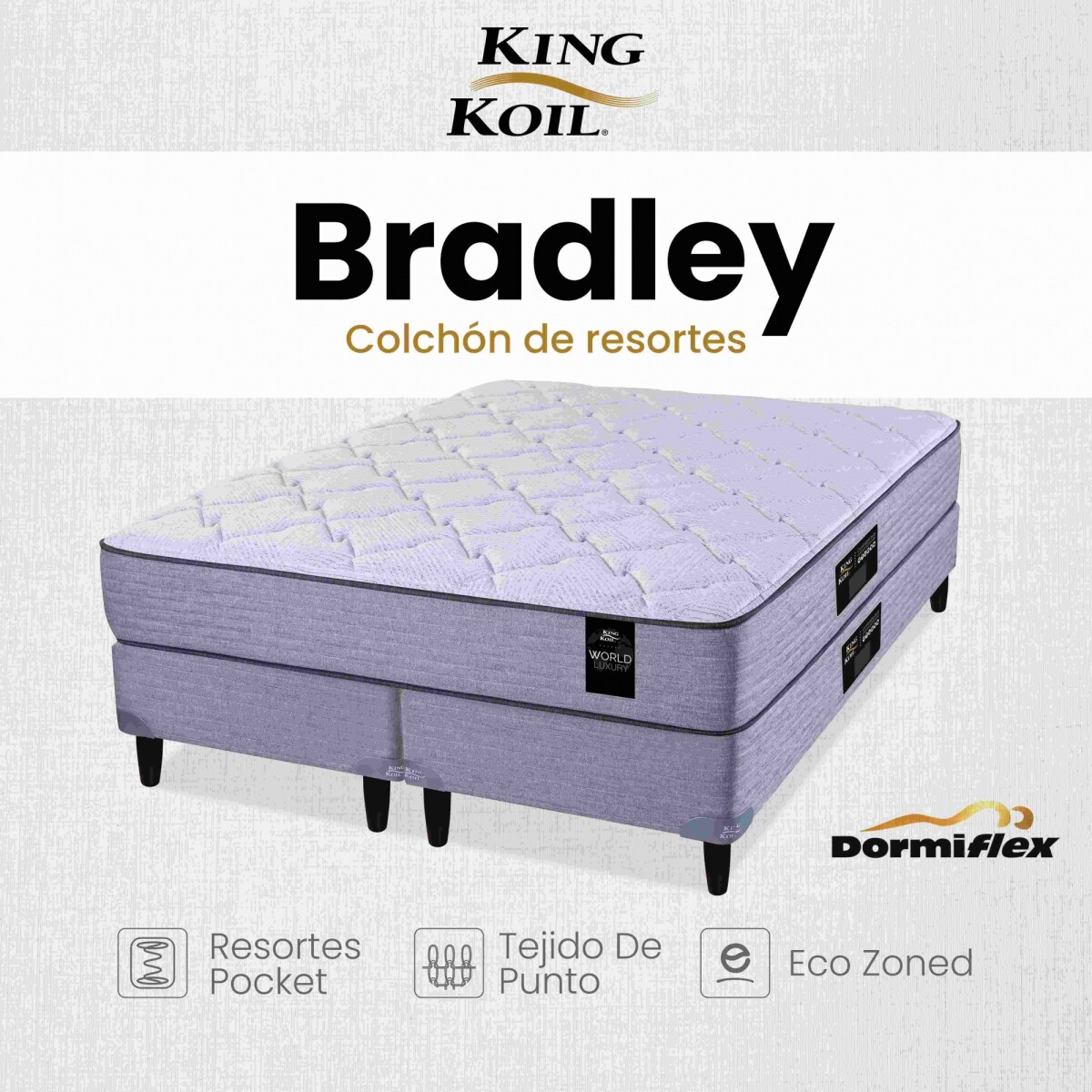 Colchón Bradley con Sommier - 2 plazas 140x190 