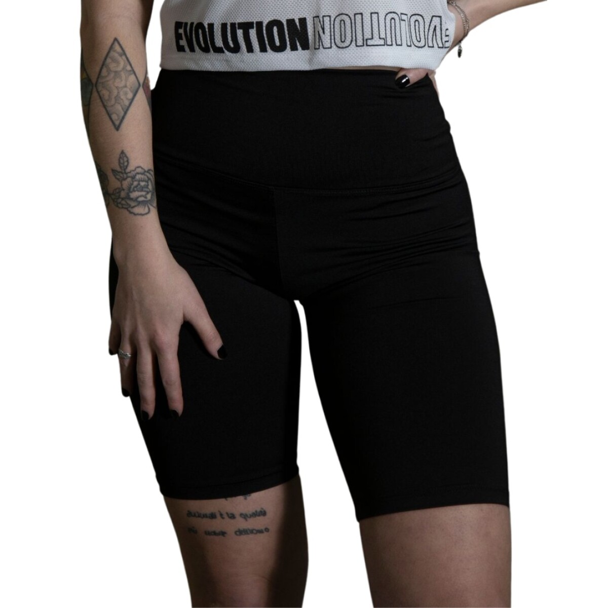 CALZA CICLISTA LYCRA - NEGRO 