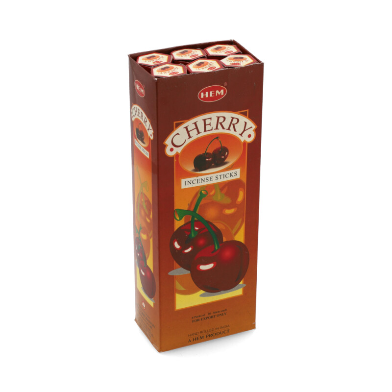 INCIENSO HEM CAJA HEXAGONAL X6 Cereza