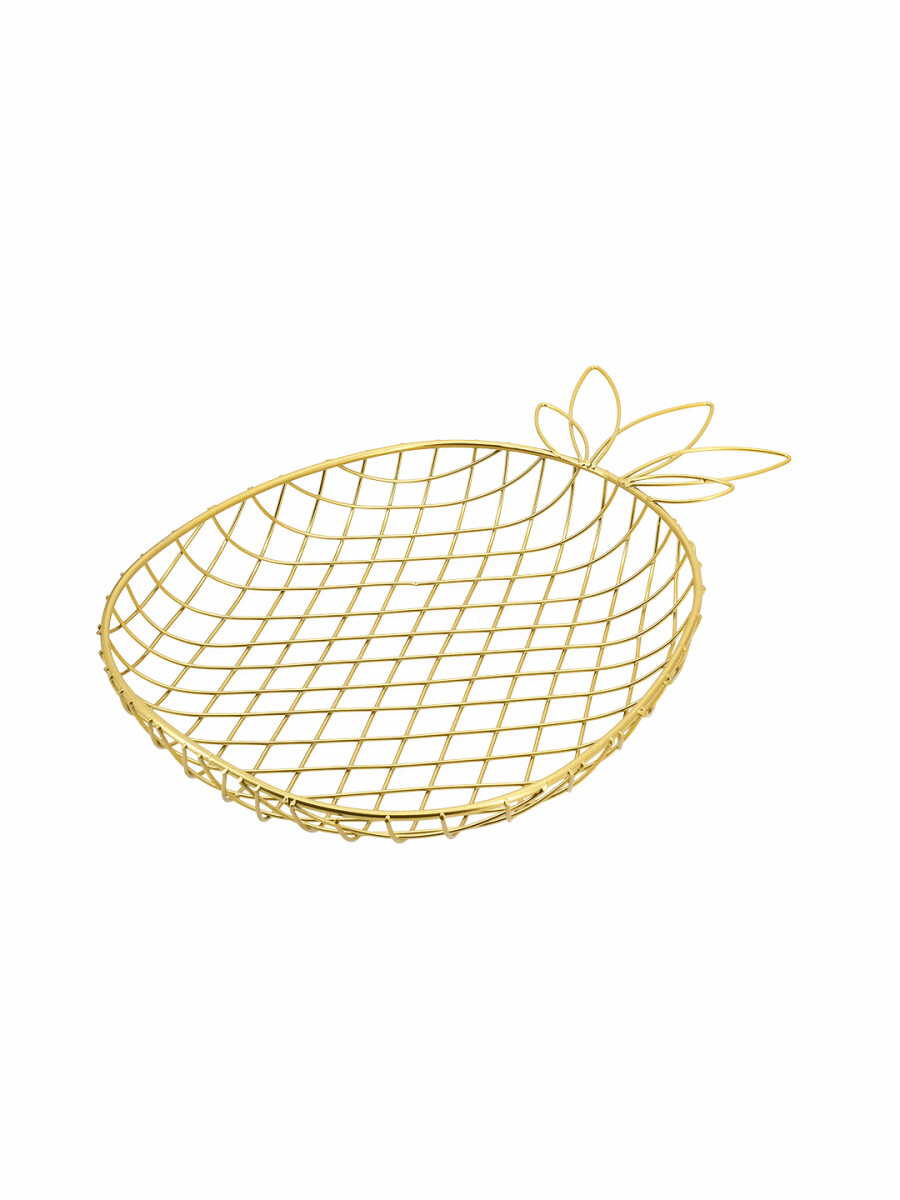 FRUTERO DE METAL PIÑA - DORADO 