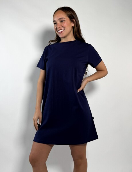 Vestido remeron de algodon Wanda Azul