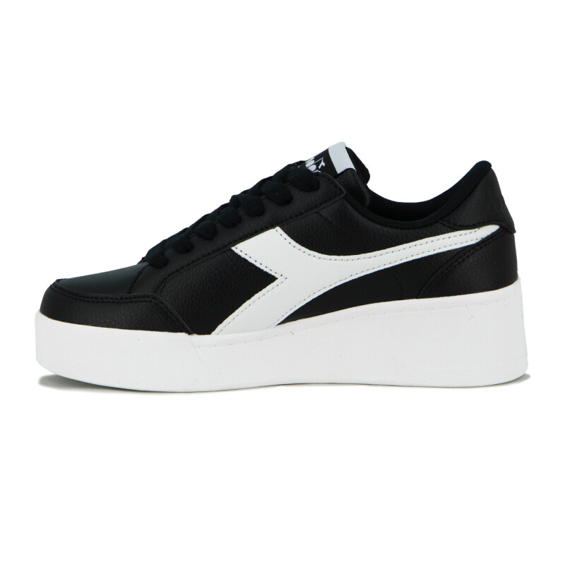 Championes Casuales Mujer Diadora Plataforma Bewen Negro-blanco