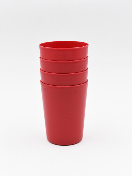 VASO SET X 4 ROJO