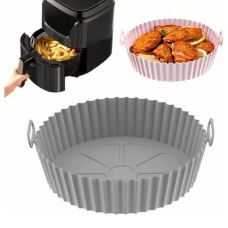 Set x2 Molde de silicona para freidora redondo 20 cm SURTIDO