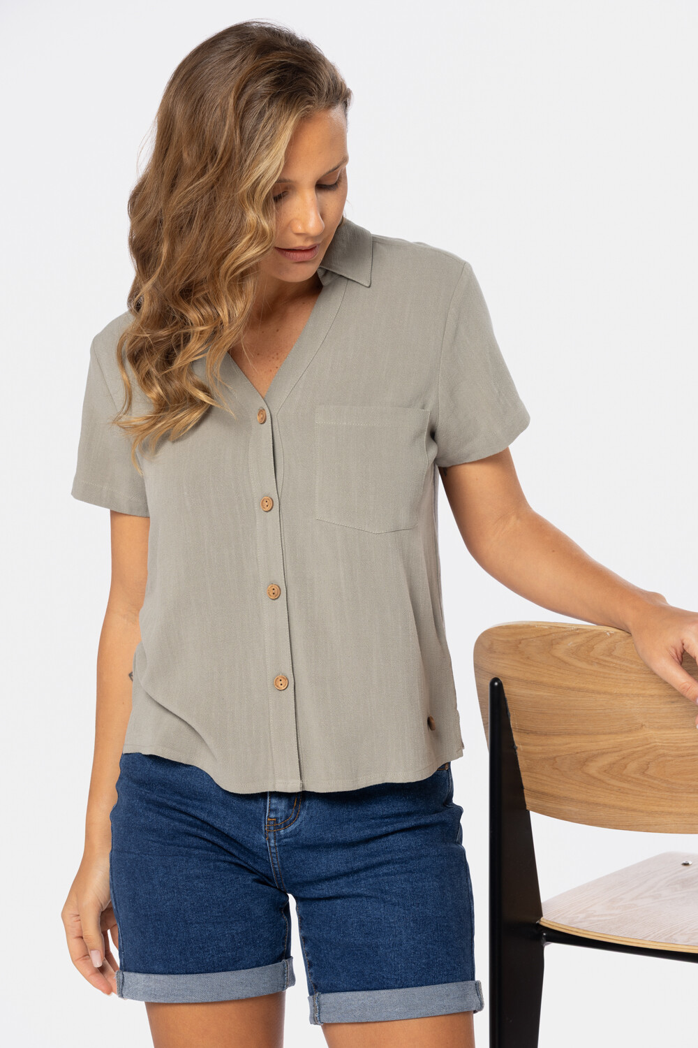 CAMISA DE LINO Verde