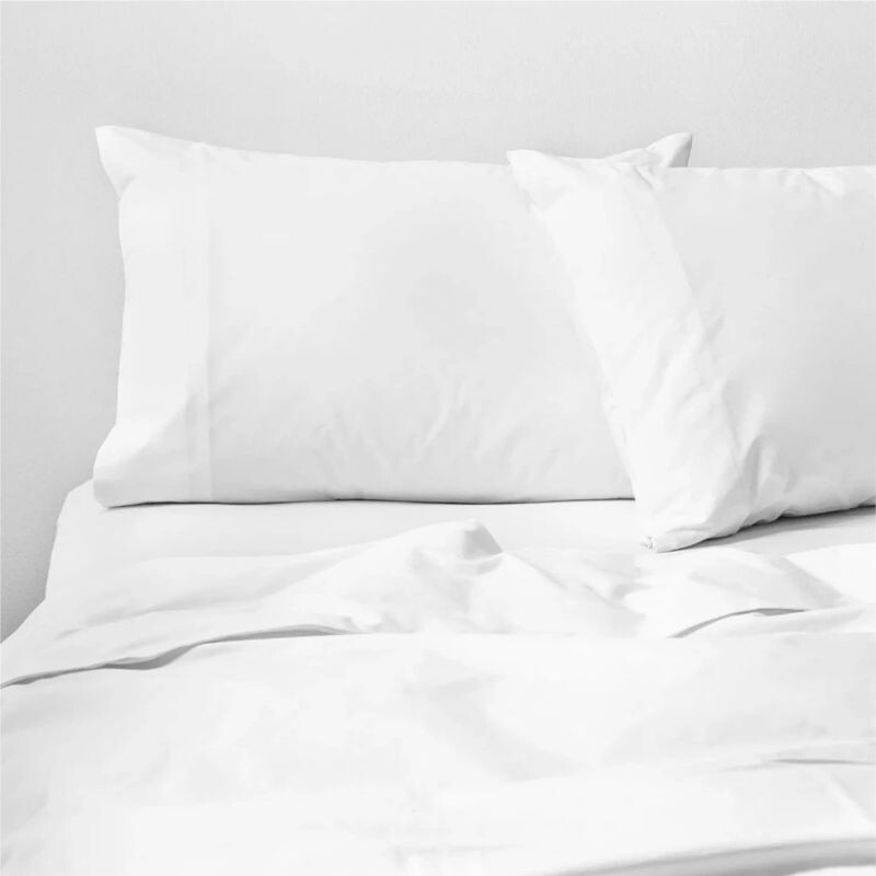 Juego de Sábanas 2 Plazas Super King Blanca Lisa 200 Hilos Juego de Sábanas 2 Plazas Super King Blanca Lisa 200 Hilos