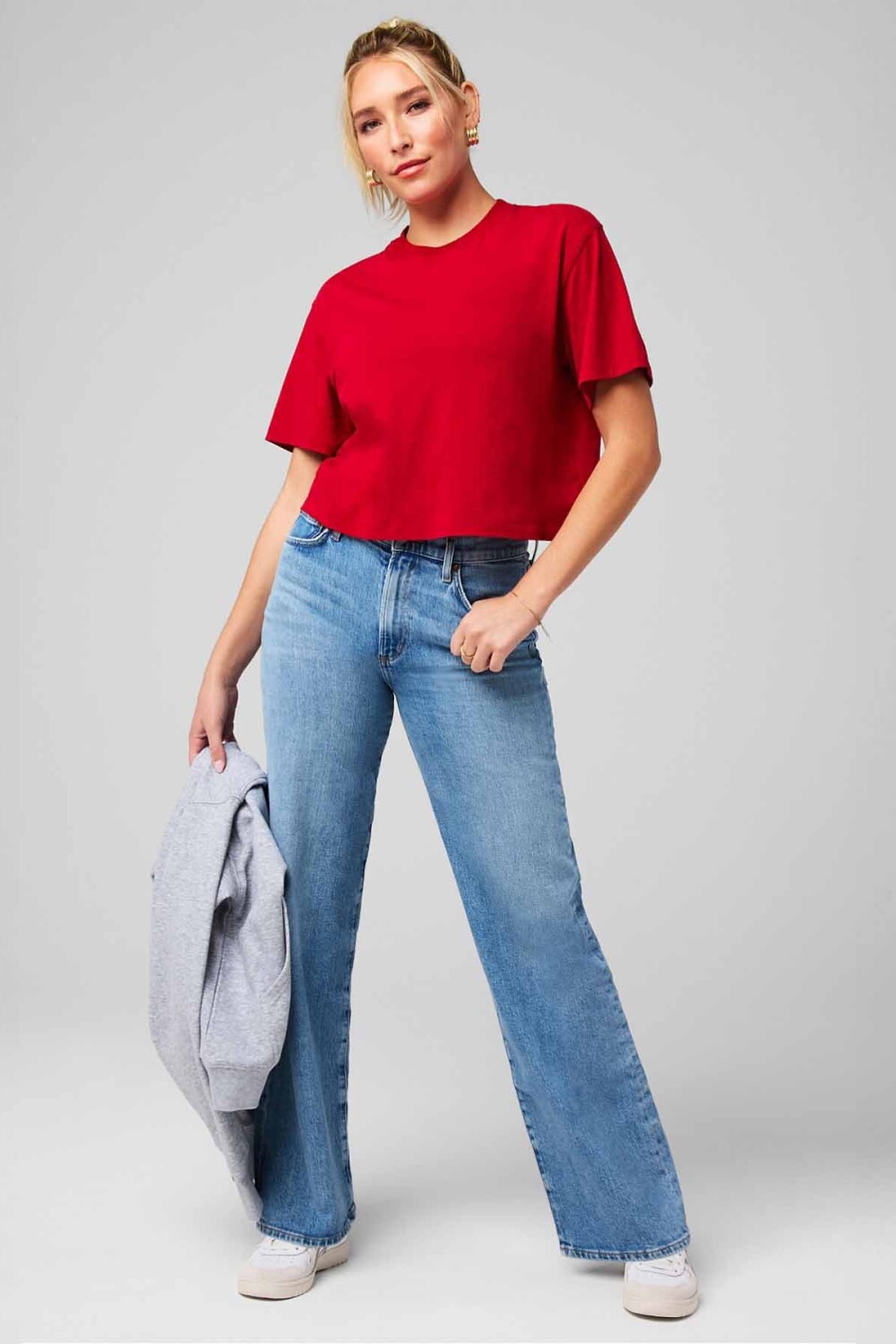 Top Training 100% Cotton Boxy Tee Mujer Holly Berry