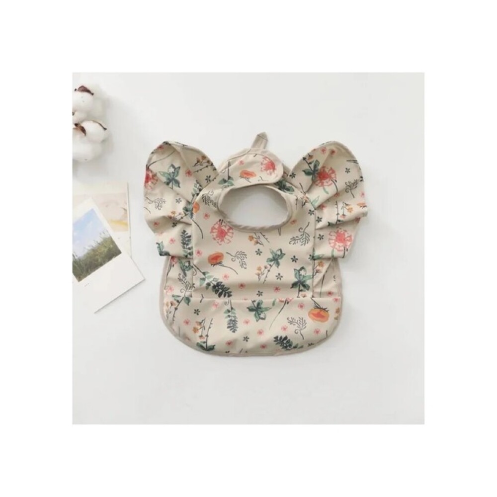 Babero con volados impermeable DELUXE flores