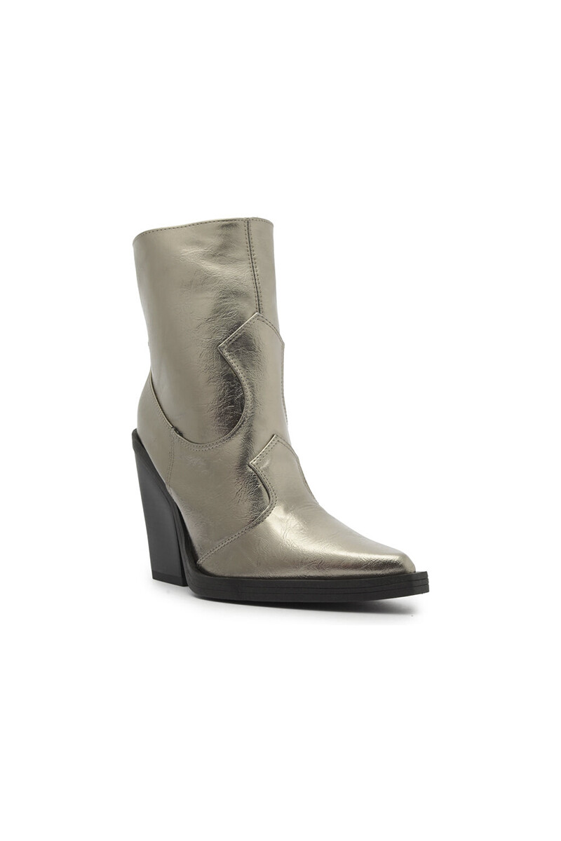 BOTA TEJANA CORTA COLOR PLATEADO 