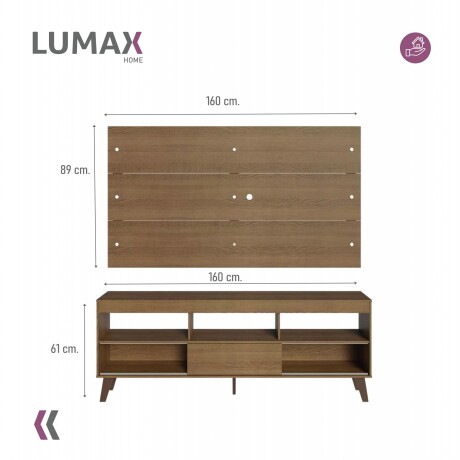 Rack con Panel para TV hasta 65 Pulgadas Rustico