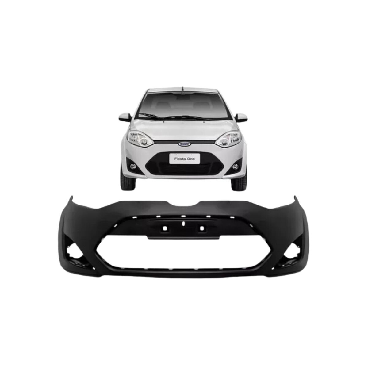 PARAGOLPE DELANTERO NEGRO LISO 