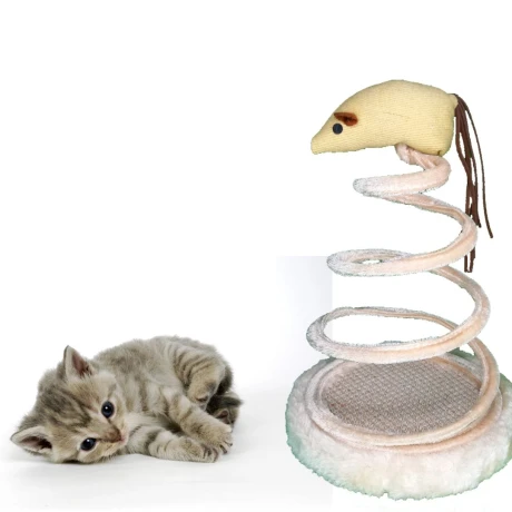 JUGUETE PARA GATO ESPIRAL RATON 16*16*26CM Juguete Para Gato Espiral Raton 16*16*26cm