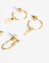 Aros Sets Cubic zirconia Set De Aros Con Cubic Zirconia - Dorado