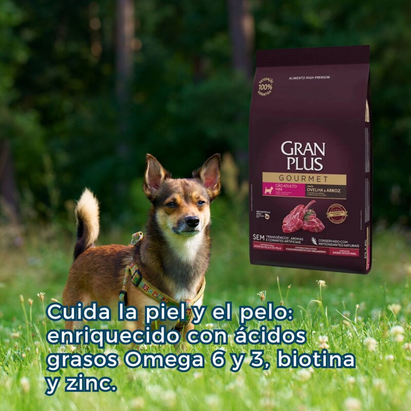 GRAN PLUS GOURMET ADULTO RAZAS PEQUEÑA-MINI CORDERO 3 KILOS