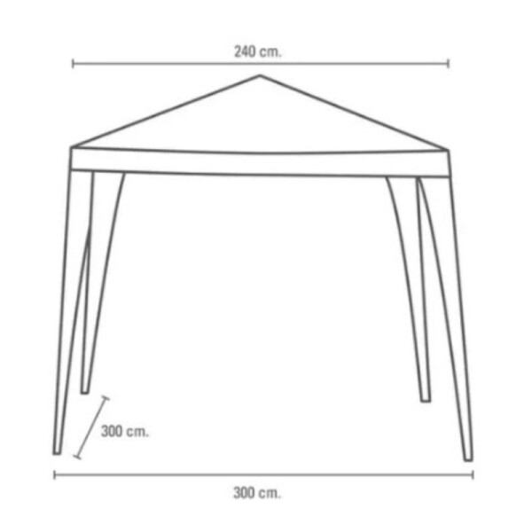 GAZEBO FIJO PARA JARDIN 3 X 3 MT - BLANCO GAZEBO FIJO PARA JARDIN 3 X 3 MT - BLANCO
