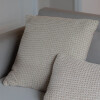 Funda de almohadón algodón 45x45cm Beige Waffle