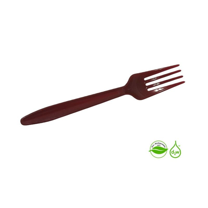 Tenedor Biodegradable x10 Unidades Cranberry