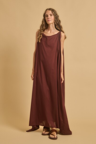 VESTIDO RELIO Marron