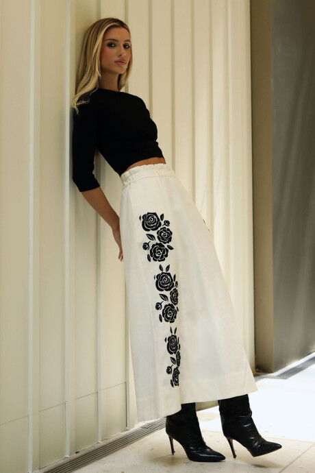 Pollera Laura Off White