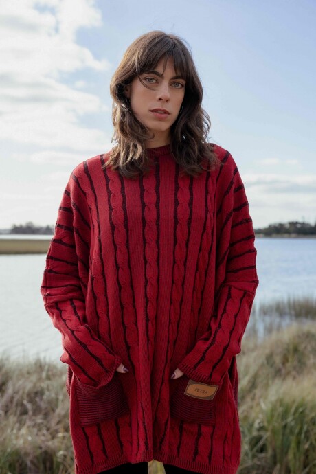 Sweater Oceano Rojo/Negro