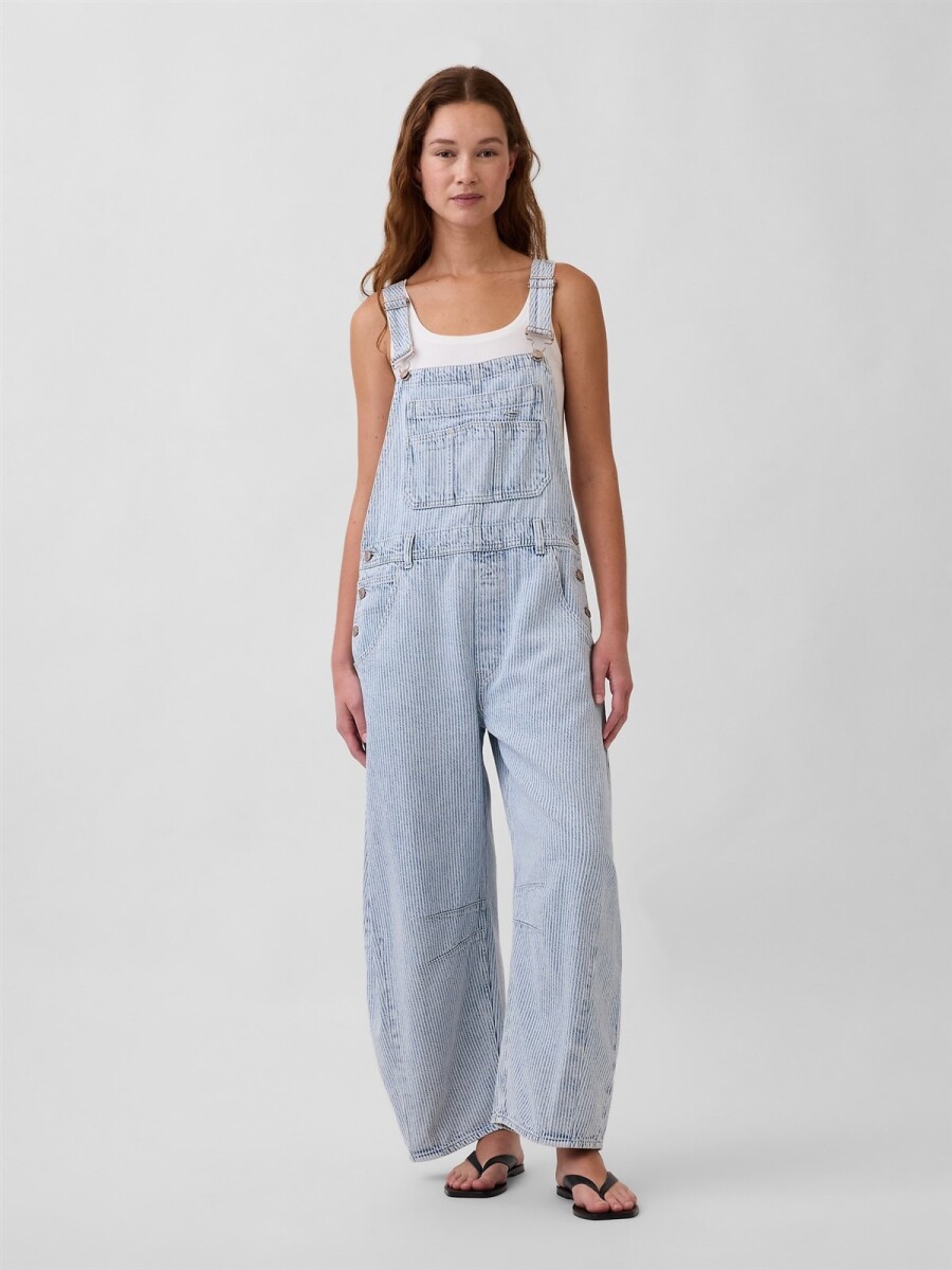 Enterito Horseshoe Mujer - Blue Railroad Stripe 