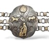 Rastra Escudo Nacional y apliques patrios - Plata y oro - RSCRPO02 negrocombinado