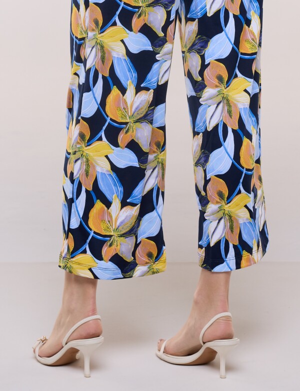 Pantalon Pull On Printed MULTI/AZUL
