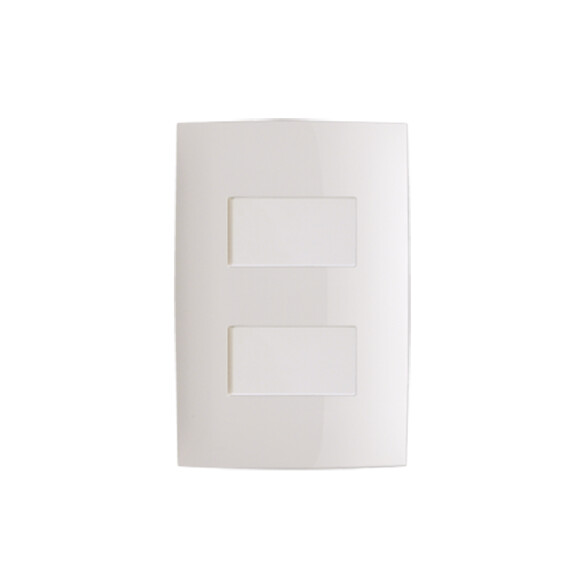 Conj. plaq. c/2 int. unipolares - Presta blanco C51002
