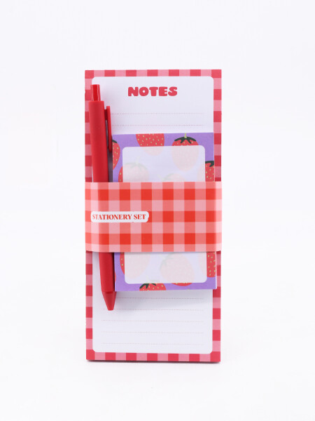 LIBRETA NOTA IMANTADA BLOCK Y LAPICERA ROJO