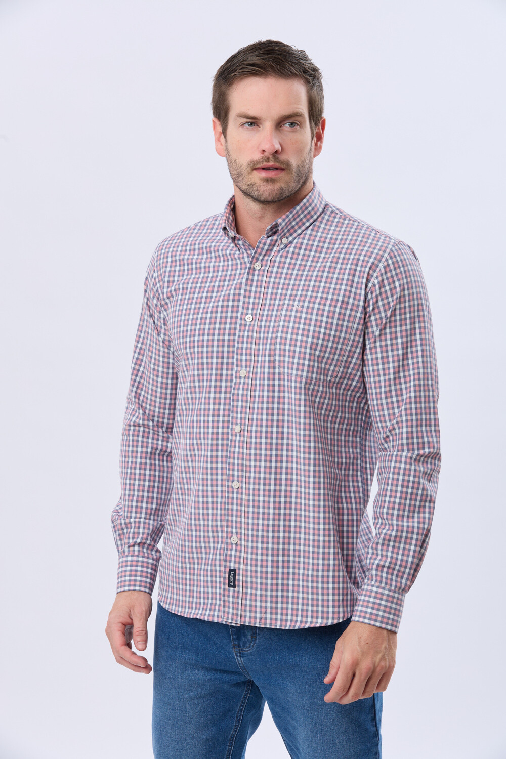 CAMISA SPORT A CUADROS Rosa
