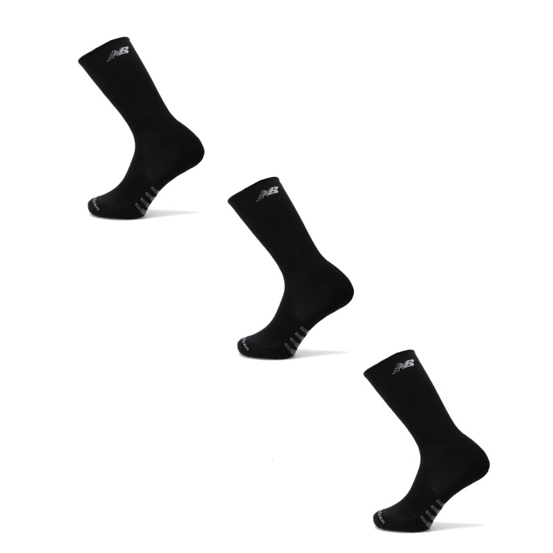 Medias Unisex New Balance Crew X3 Negro