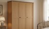 Ropero 3 puertas 2 cajones - Madera maciza - Linea Colonial Marron