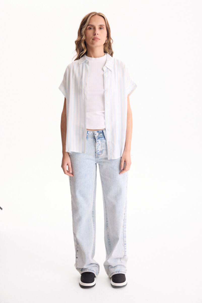 Camisa Hampton - Celeste 