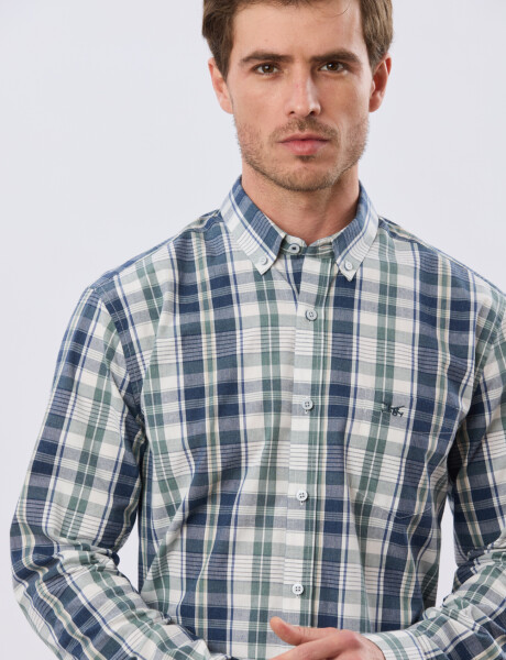 CAMISA CUADROS Azul Oscuro
