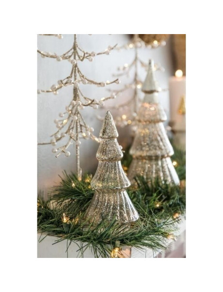 ARBOL DE NAVIDAD PLATA GALVANIZADA D8.5x21CM ARBOL DE NAVIDAD PLATA GALVANIZADA D8.5x21CM