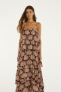 VESTIDO LARGO Bordo