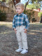 Camisa Body Cuello Bebe De Cuadros Plomo