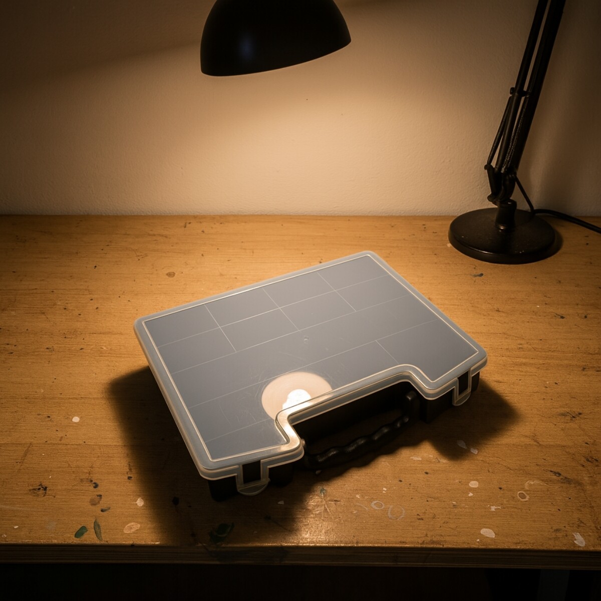 Caja Organizadora con Divisiones y Manija - TRANSPARENTE 