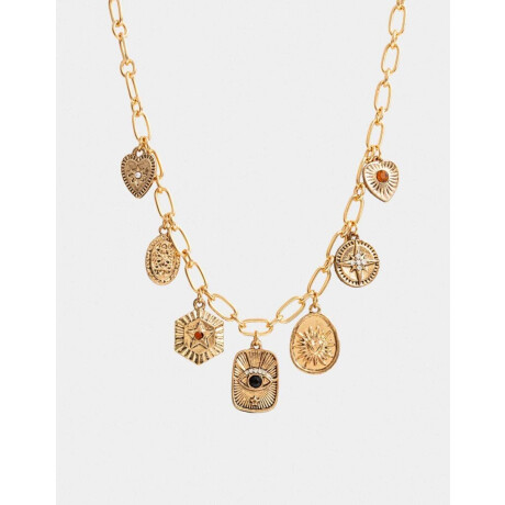 Collar Corto De Metal Dorado