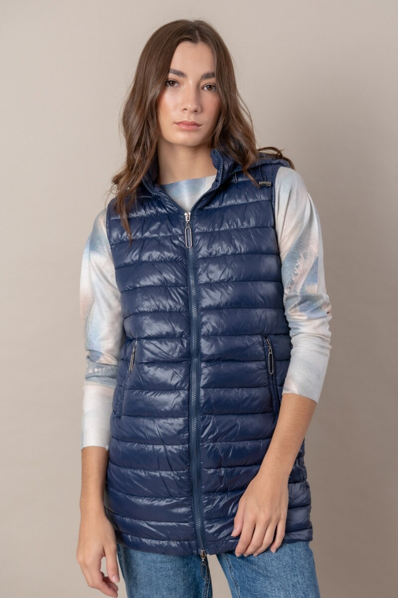 Chaleco con capucha - Azul Marino 