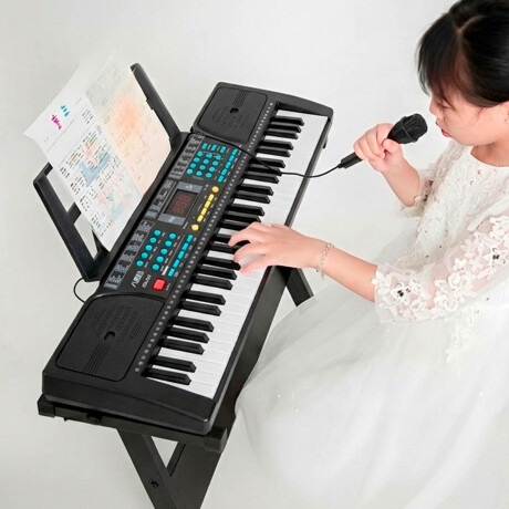 Órgano Musical Teclado Piano 61 Teclas Mozart Español Negro
