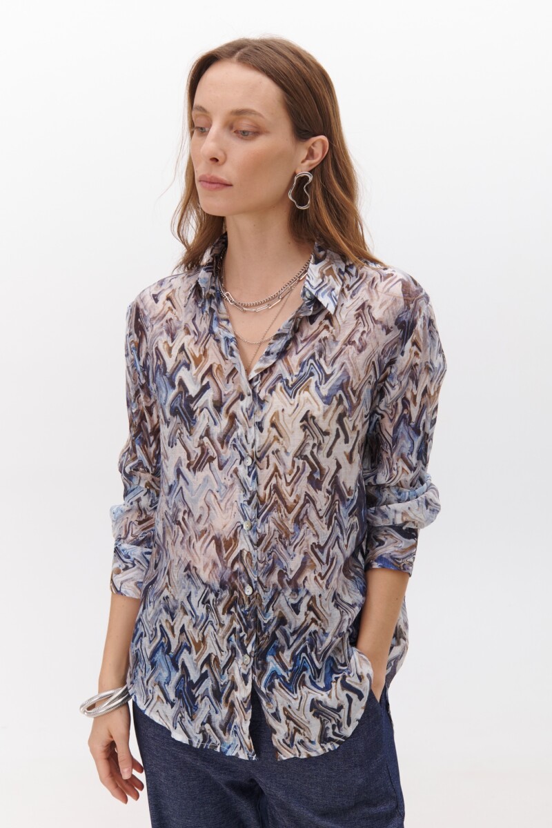 CAMISA JULIETA AQUA AZUL